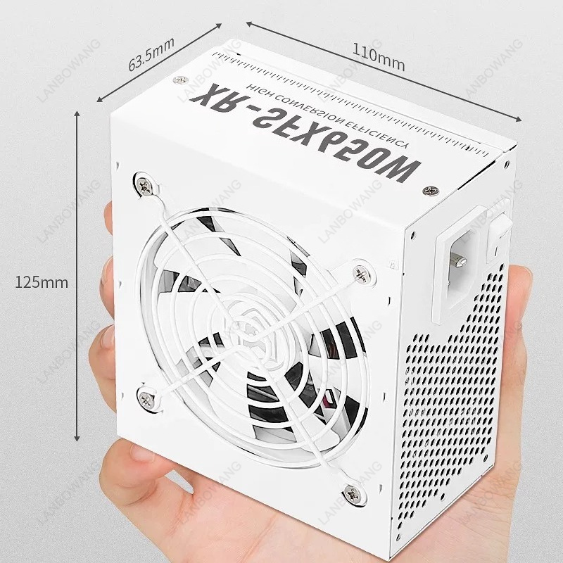750W Sfx Fully Modular Power Supply - 화이트 SFX 완전 모듈형 PSU 550W